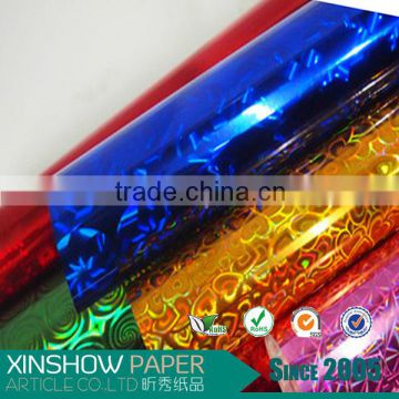 Hot sale solid Color holographic plastic film roll