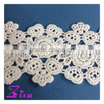 China supplier water soluble milky yarn lace for wedding dress                        
                                                                                Supplier's Choice