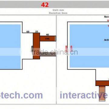 transparent 72" Interactive touch Foil Reusable Side Version/40 points  with competitive price through LCD for window shop