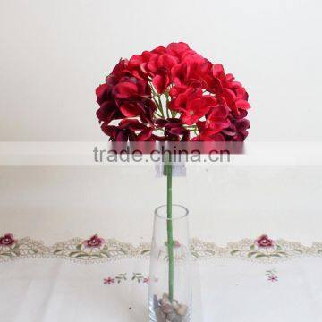 Wedding red hydrangea flower artificial silk hydrangea flowers