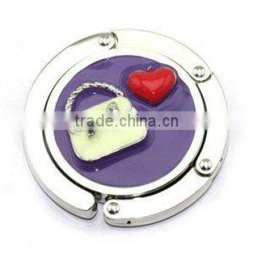 Heart & Bag Charms Foldable Purse Hanger/ Bag Hook/ Bag Hanger