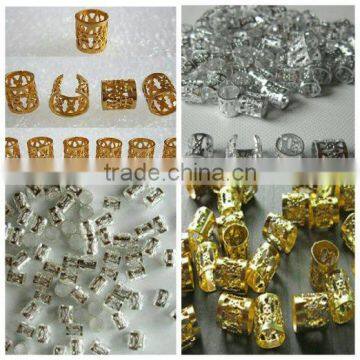 Dread Lock Dreadlocks Braiding Beads Golden Metal Cuffs Hair Accessories Decoration Filigree Tube 8mm 10pcs Pack Quality Choice photo-3