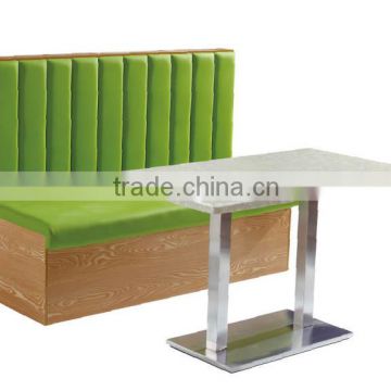 Green Leather Single Side Booth Super Mall Restaurant Booth Sets (FOH-CBCK17)