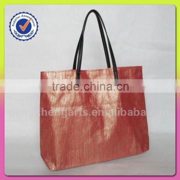 Elegant lady shopping bag with paper straw beach bags