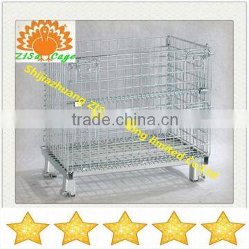 metal steel wire rolling pallet cage