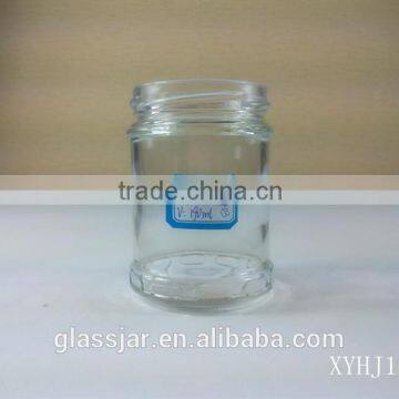 Clear honey glass jar