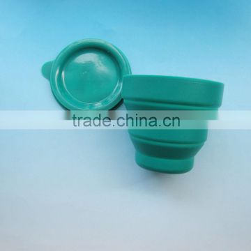 FDA material Protable folding silicone rubber folding cup for travel