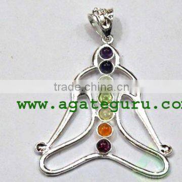 CHAKRA METAL HOLLOW BUDDHA PENDANT