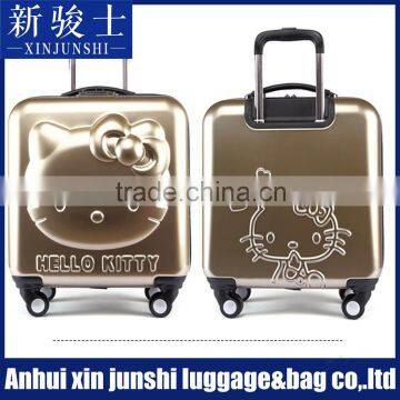 children department name and built-in caster functional kids suitcase