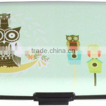 Luckiplus Inventory Owl Pattern Aluminum Wallets Identity Theft Blocker