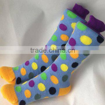 On Sale Comfy Combed Cotton Japanese Cute Girls Colorful Dots Low MOQ Socks