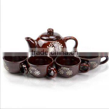 Cheap Wholesale 5 Pieces Classic Ceramic Coffee and Tea Set photo-2
