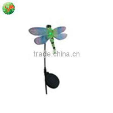 Single head color big dragonfly outdoor solar light