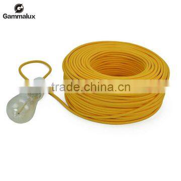 Copper Core PVC Insulation Sheath Round Flexible Yellow Round Electrical Wire