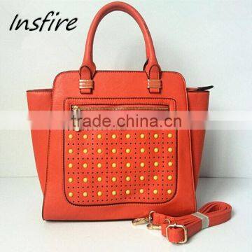 Online shopping leather handbag China cheap wholesale Guangzhou women bag