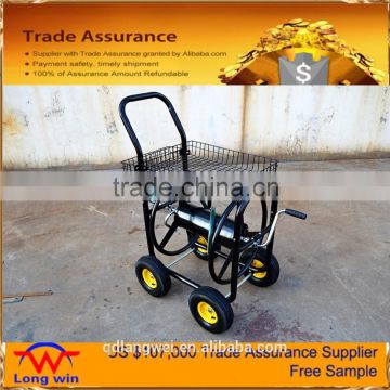 4 Wheel Hose Reel Cart Garden Yard Lawn water outdoor storage home organic tools