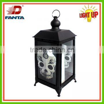 Hot selling Metal Handmade crafts- Halloween lantern with LED light