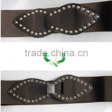 Fashion dacron elastic belt for lady