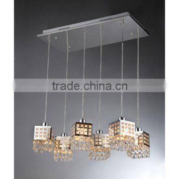 1018-8 six chrome finish shades a classy touch Dice 6 Light Crystal Chandelier additional your home decor