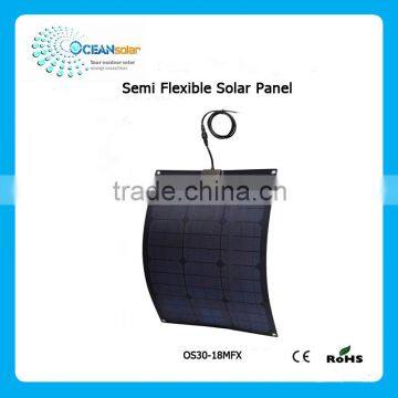30W Monocrystalline Silicon Cell Marine Bendable Semi Flexible Solar Panel photo-3