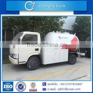 With CCC ISO BV approved Dongfeng 4x2 mini lpg gas tank truck