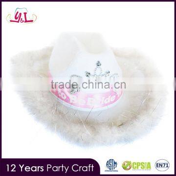 China Alibaba Bride Cowboy Hat With Crown For Hen Party Wedding