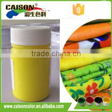 Yellow textile pigment ink paste for screen printing