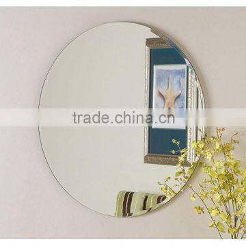 3mm factory price living room decorative round mirror framless beveled mirror
