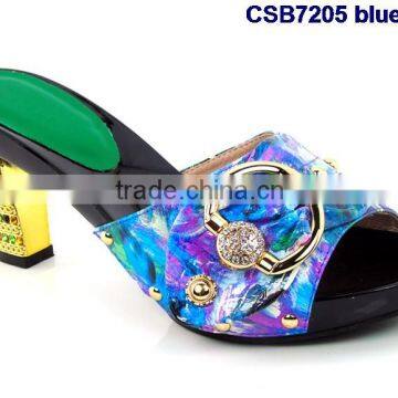 CSB7205 fashion ladies Single shoes for party Italy Bling Bling shoes matching purse fashion shining pattern shoes