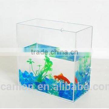 transparent acrylic portable square fish bowl