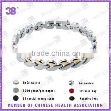 2013 jewelry images of bracelets magnet stainless steel charms 5 in1 bracelets wholesale