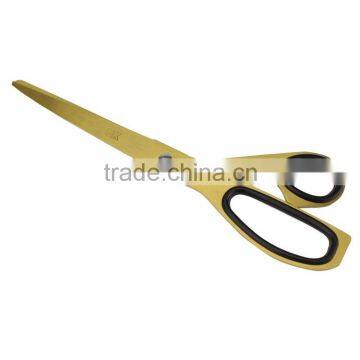 plated goldon titanium stainless steel scissors with pp circle handle