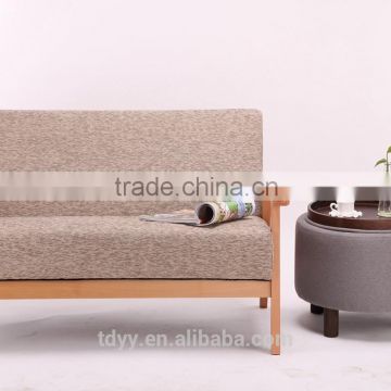 TDSF-02 QVB JIANDE TONGDA LIVINGROOM BEECH WOODFABRICE ARMREST SOFA COFFEE SHOP SOFA TWO SEAT LEISURE SOFA LIVING ROOME SOFA