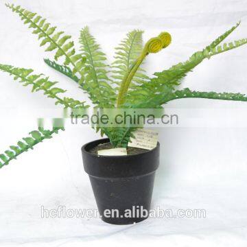 Mini artificial planter with round ceramic pot