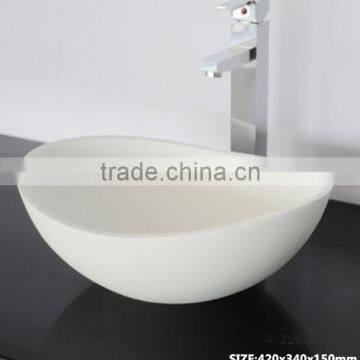 Solid Surface Freestanding Wash Hand Basin With Tap , Stone Resin Wash Basin, Wall Hung Wash Basin photo-2