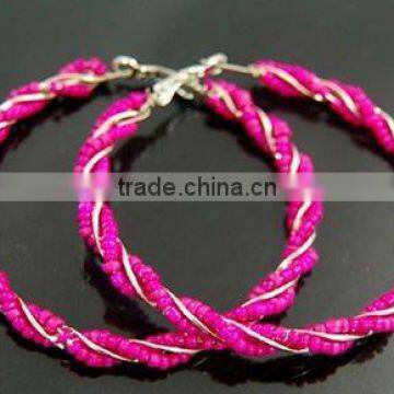 Fashion beads hoop earring,Alloy earring for women,Jewelry 2013 new