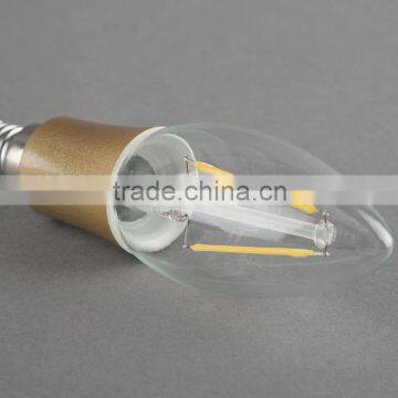 2015 New Style Antique LED Filament C35 With Plastic Gold Palted 2W E12 110V Dimmable photo-6