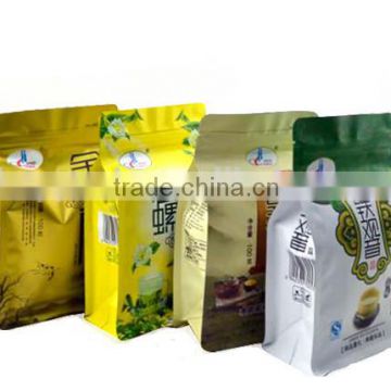 Aluminum foil tea packaging side gusset bag with zipper