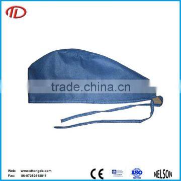 2014 disposable medical spunlace non-woven surgical cap