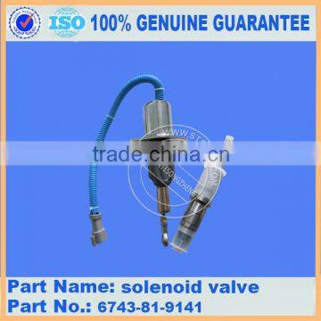 PC300-7 excavator genuine parts engine parts solenoid valve 6743-81-9141