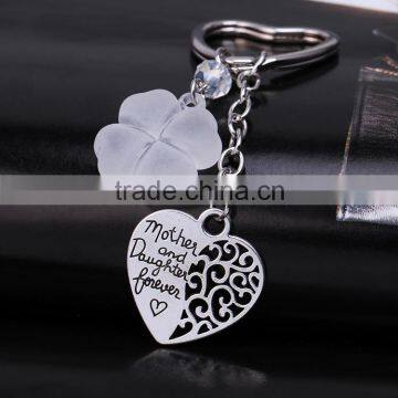 Mother and Daughter Forever Best Mom Gift Love Heart Pendant Key Chain photo-2