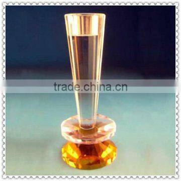 Tall Golden Crystal Pillar Candleholder For Wedding Souvenir