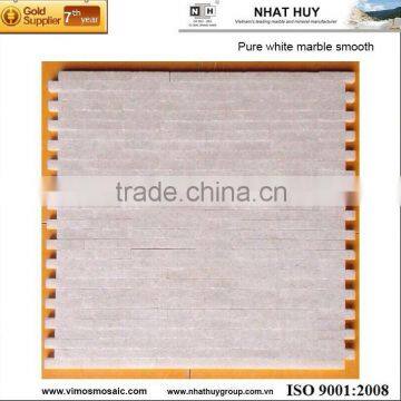 Pure White Marble Polished Mosaic Smooth