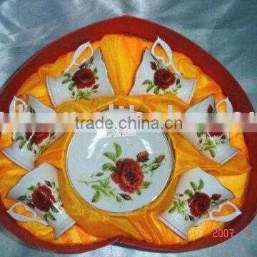 Porcelain Tea Set With Rose