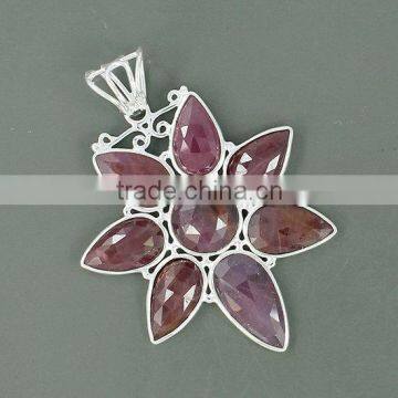 falak gems Exclusive Pink Sapphire Gemstone Pendant Designer Pendant