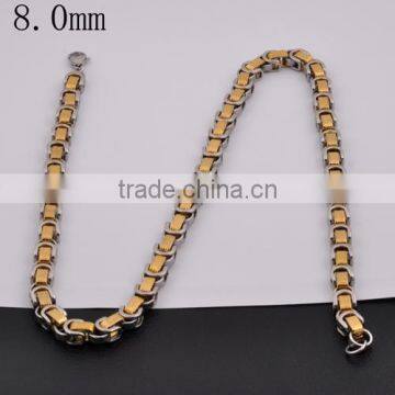 Latest Design Stainless Steel Gold Fashion Neckalce For Men VN10139