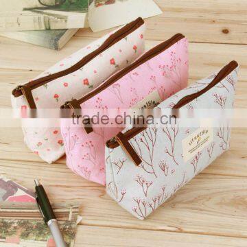 Vintage Flower Floral Pencil Pen bag Cosmetic Makeup Storage bag Case Purse
