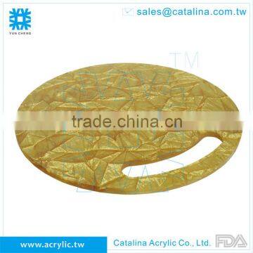 Hot Sale Gold Acrylic Embedded Fabric Kitchen Food Fruit Chopping Board