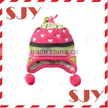 Funny Kid Girl Winter Earmuff Hat Toddler Girl Knitted cap