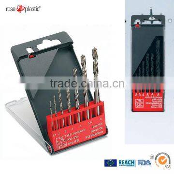 Plastic packaging cassette case HSS masonry hammer and wood drills FA cassette